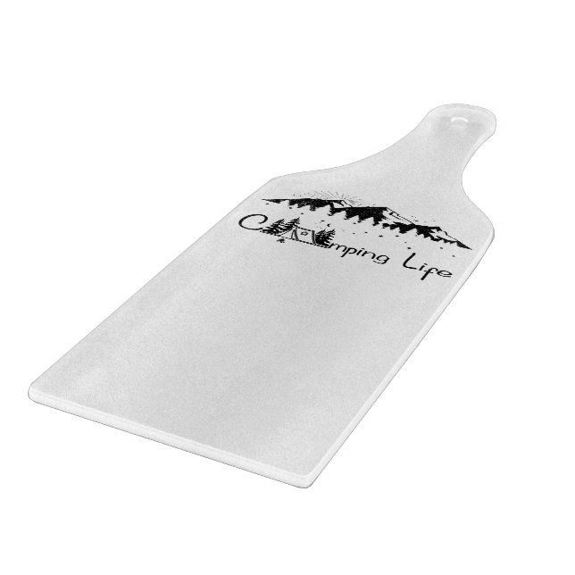 Planche À Découper Camping Scene Decorative Glass Chopping Board (Coin)