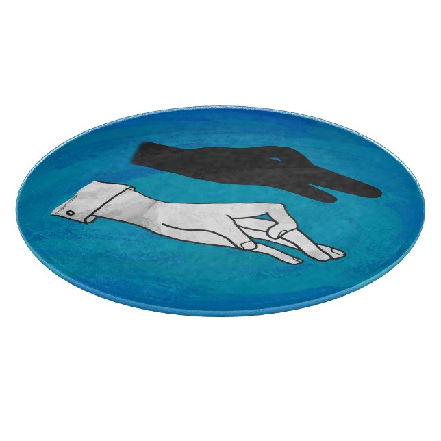 Planche À Découper Canard noir sur bleu (Coin)