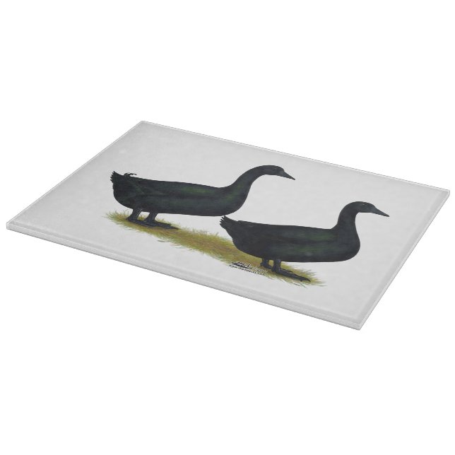 Planche À Découper Canards : Cayugas noirs (Coin)