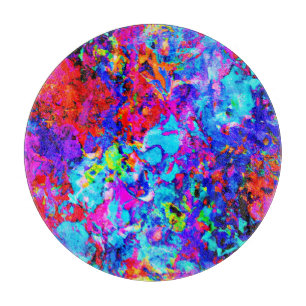 Planche À Découper Captivation des jeux de couleurs du Motif Abstrait