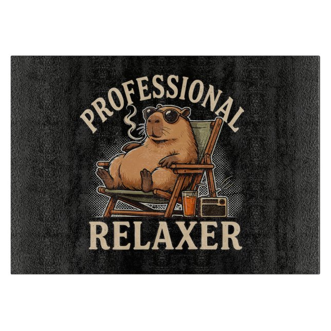 Planche À Découper Capybara Drôle Relaxologue Professionnel (Devant)