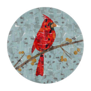 Planche À Découper Cardinal rouge, l'oiseau de Noël