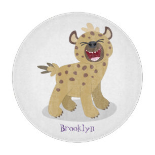 Planche À Découper Caricature amusante hyena riant illustration