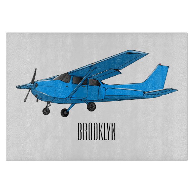 Planche À Découper Caricature d'avion à voilure fixe (Devant)
