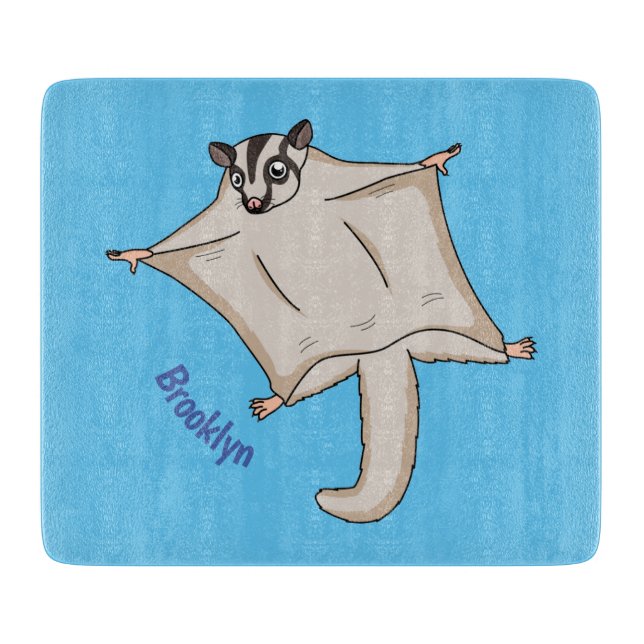 Planche À Découper Caricature de planeur de sucre volant mignon (Devant)