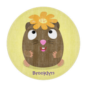 Planche À Découper Caricature joyeuse de cobaye mignonne