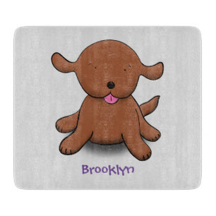 Planche À Découper Caricature pour chien de chiot joyeux