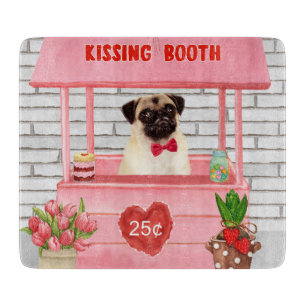 Planche À Découper Carlin Chien Valentine's Day Kissing Booth