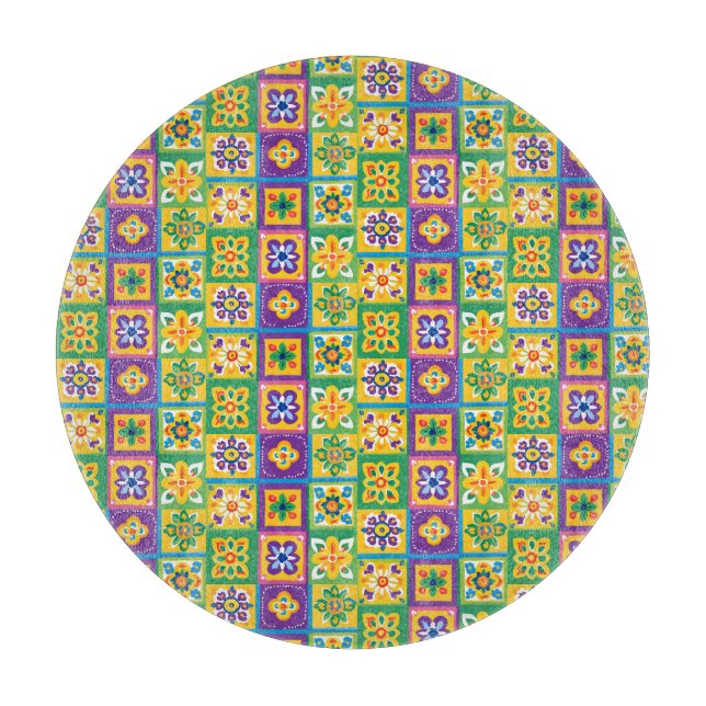 Planche À Découper Carreaux colorés (Devant)