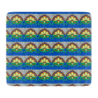 Planche À Découper Carreaux de fleurs mexicains style Vintage
