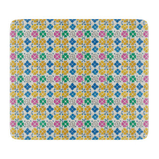 Planche À Découper Carreaux de fleurs mexicains style Vintage