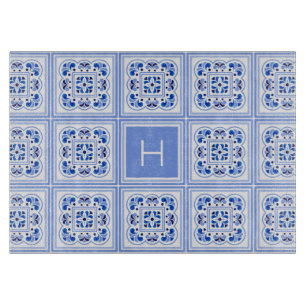 Planche À Découper Carreaux motif monogramme personnalisé Portugais