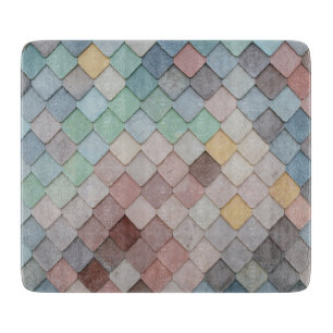 Planche À Découper Carreaux multicolores