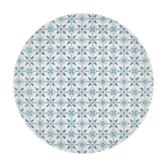 Planche À Découper Carrelage bleu marocain Motif (Devant)
