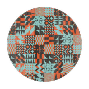 Planche À Découper Carrelage géométrique en mosaïque, motif élégant s