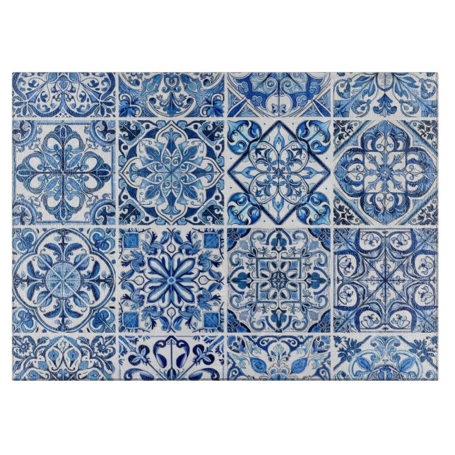 Planche À Découper Carrelage méditerranéen, Portugais, Azulejo, Majol (Devant)