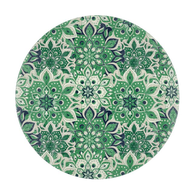 Planche À Découper Carrelage vert en verre (Devant)