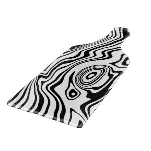 Planche À Découper Carte à découper à rayures noir et blanc