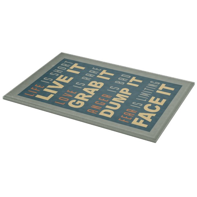 Planche À Découper Carte à découper Motivation Life Advice (Coin)