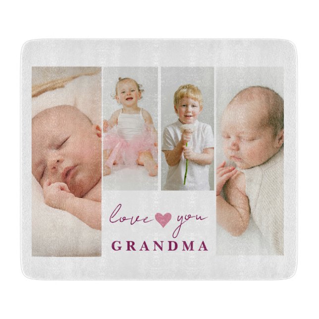 Planche À Découper Carte à découper personnalisée "Love You Grandma" (Devant)
