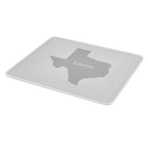 Planche À Découper Carte à la maison d'état de silhouette du Texas
