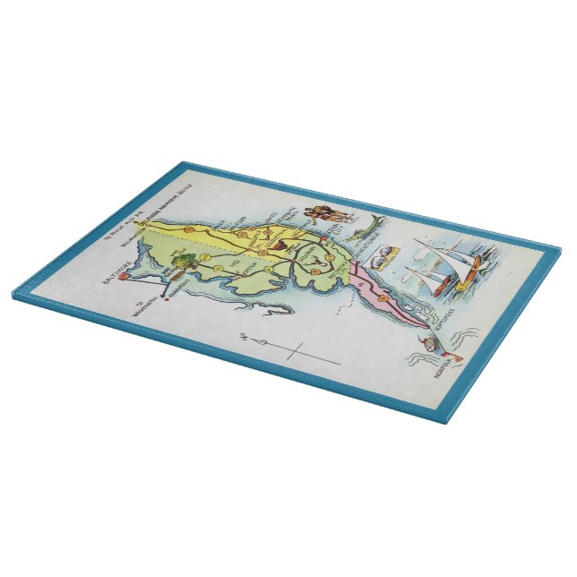 Planche À Découper Carte ancienne du Delaware Maryland  (Coin)