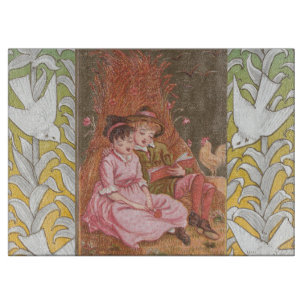 Planche À Découper Carte antique de la Saint-Valentin de l'ère victor