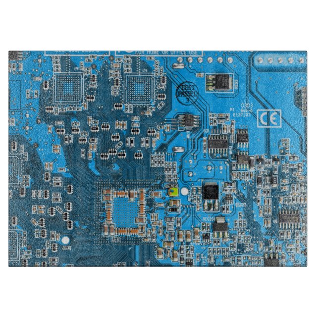 Planche À Découper Carte circuit bleu circuit imprimé à circuit impri (Devant)