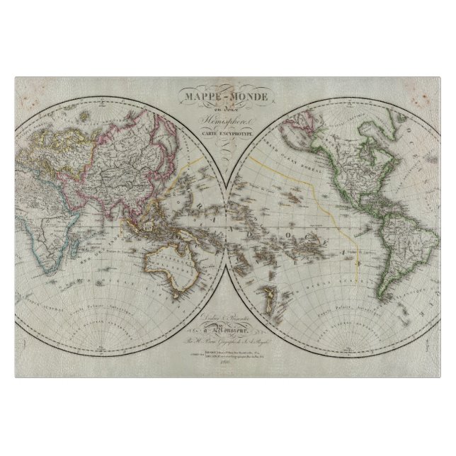 Planche À Découper Carte d'atlas de Paris (Devant)