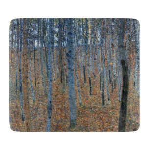 PLANCHE À DÉCOUPER CARTE DE CHOPPAGE EN VERRE : GUSTAV KLIMT : BEECH 