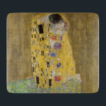 PLANCHE À DÉCOUPER CARTE DE CHOPPAGE EN VERRE : GUSTAV KLIMT : LE KIS<br><div class="desc">CARTE DE CHOPPAGE EN VERRE : ART FIN : GUSTAV KLIMT : LE KISS</div>