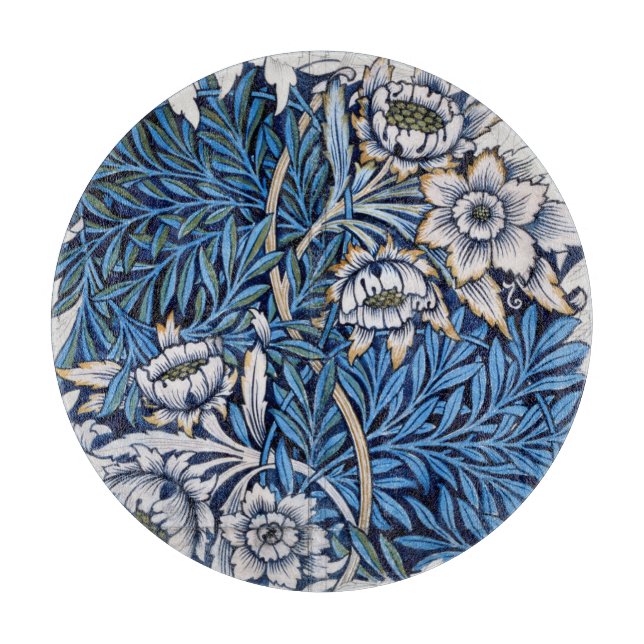 PLANCHE À DÉCOUPER CARTE DE CHOPPAGE EN VERRE :  MORRIS : TULIP + WIL (Devant)