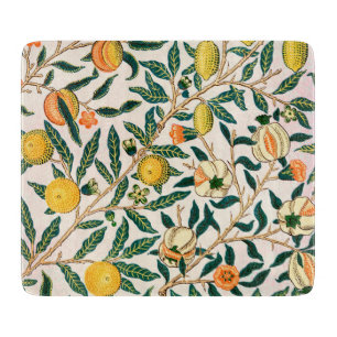 PLANCHE À DÉCOUPER CARTE DE CHOPPAGE EN VERRE : WILLIAM MORRIS : POME