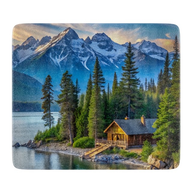 Planche À Découper Carte de coupe Mountain View (Devant)