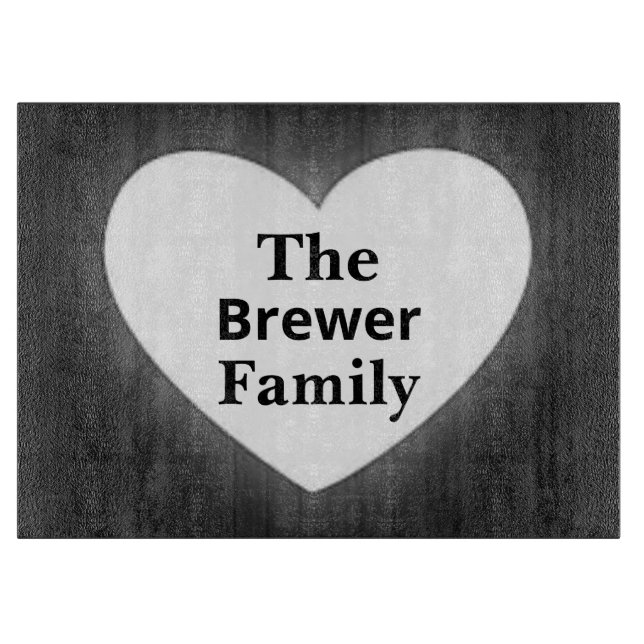 Planche À Découper Carte de découpe de nom de famille personnalisée (Devant)