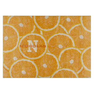 Planche À Découper Carte de découpe monochrome personnalisée Oranges