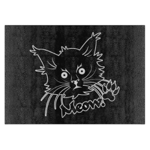 Planche À Découper Carte de découpe personnalisée Black Cat