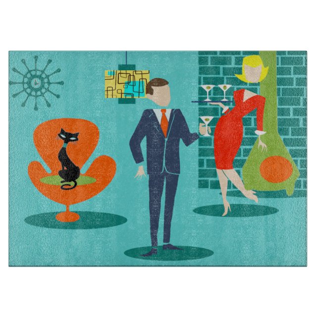 Planche À Découper Carte de découpe Retro Space Age (Devant)