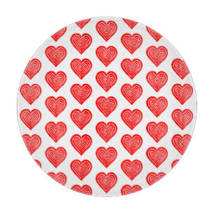 Planche À Découper Carte de jeu rouge Symbole Coeur forme Lino Coupe