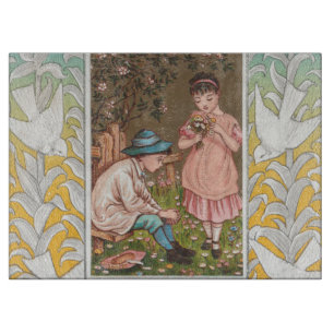 Planche À Découper Carte de la Saint-Valentin de l'ère victorienne, 1