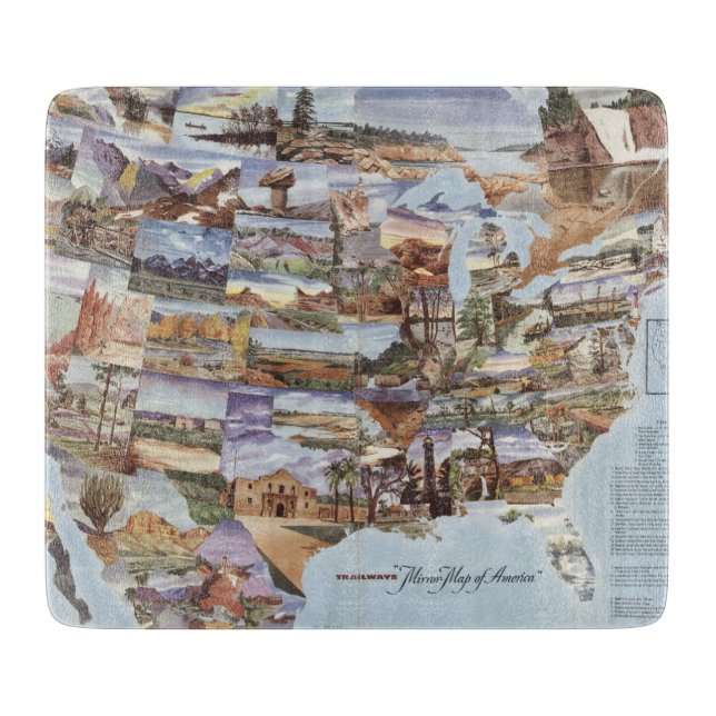 Planche À Découper "Carte de miroir des points de repère de la nature (Devant)