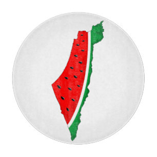 Planche À Découper Carte de Palestine Watermelon Symbole de la libert