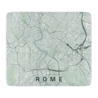 Planche À Découper Carte de Rome Italie Design Minimaliste