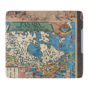 Planche À Découper Carte des ressources naturelles et industrielles