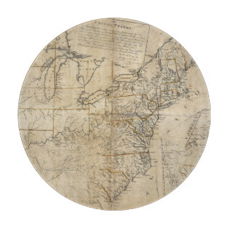 Planche À Découper CARTE : États-Unis, 1783