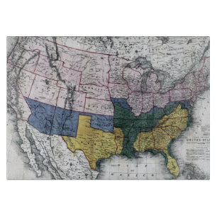 PLANCHE À DÉCOUPER CARTE : GUERRE CIVILE, 1864