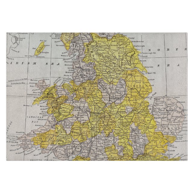 PLANCHE À DÉCOUPER CARTE : L'ANGLETERRE ET LE PAYS DE GALLES (Devant)