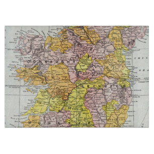 Planche À Découper CARTE : L'IRLANDE, c1890