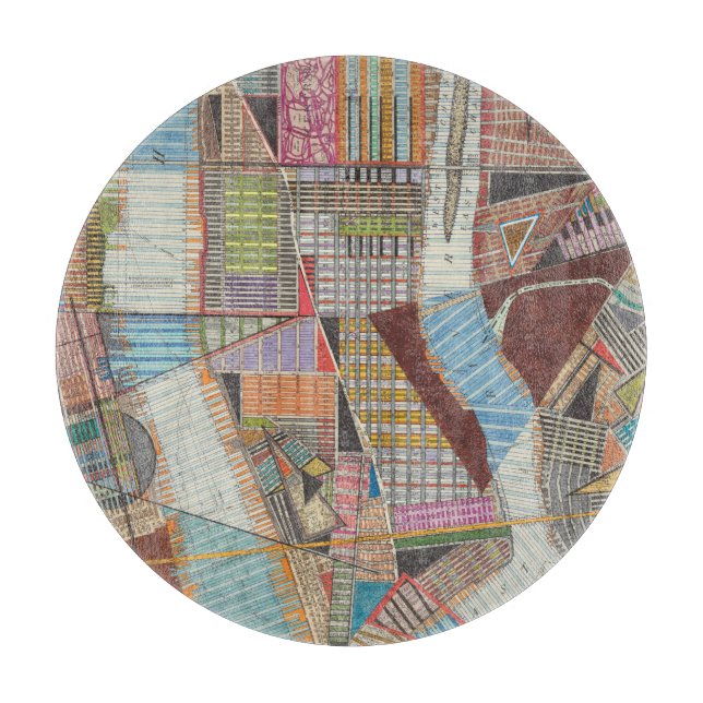 Planche À Découper Carte moderne de New York II (Devant)