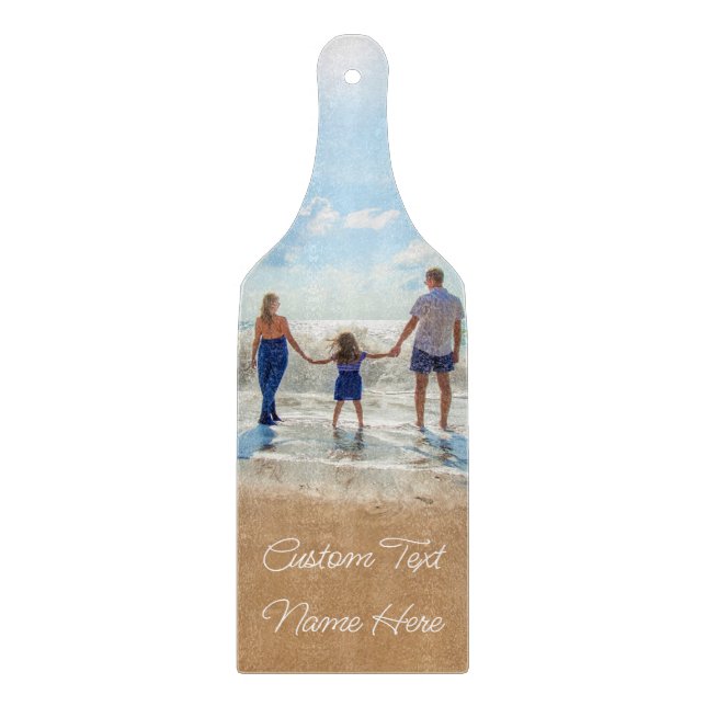 Planche À Découper Carte photo personnalisée Vos photos et votre text (Devant)